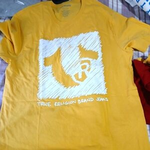 True Religion Yellow Graphic T-Shirt for Men